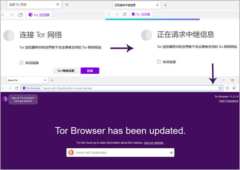运行使用 Tor browser